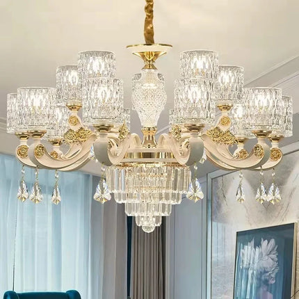 Lustre en verre cristal au design moderne pour intérieur élégant — LZ4X9B