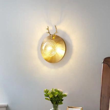 Applique murale créative tête de cerf en cuivre personnalisée — LZ4X9T2