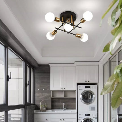 Plafonnier multi-têtes nordique créatif pour salon et chambre — LZ4X9J