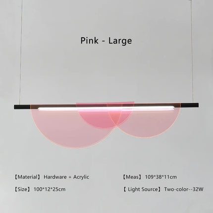 Lustre suspension LED demi-cercle au design minimaliste — LZ4X9P
