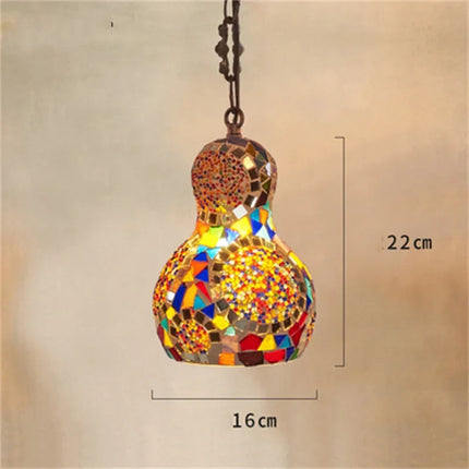 Lustre suspension en mosaïque turque colorée style art déco romantique — LZ4X9P2