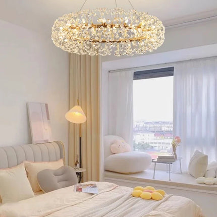 Lustre moderne en cristal forme pissenlit créatif et atmosphérique — LZ4X9Q2M