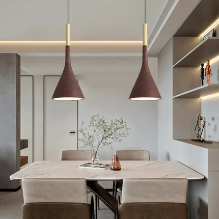 Suspension design moderne en métal effet bois réglable — LZ4X9T
