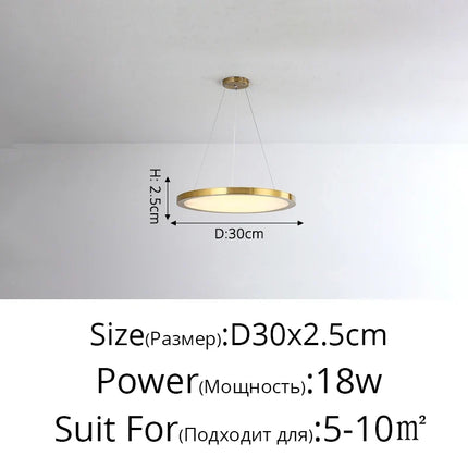 Lustre suspension doré style nordique pour salon et hôtel — LZ4D7X9
