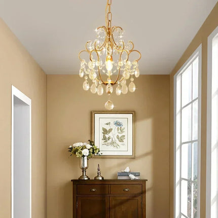 Lustre LED rétro en cristal pour décoration intérieure élégante — LZ4X9P2