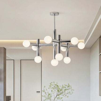 Lustre chrome style Art déco en métal — LZ4X9P2