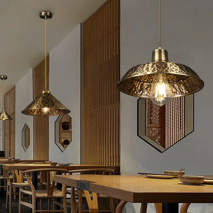 Lustre décoratif en cuivre style chinois pour ambiance zen — LZ4X9P2