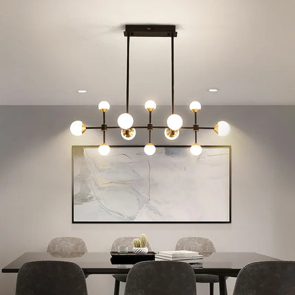 Lustre boule en verre style nordique moderne et luxueux — LZ4X9P2Q
