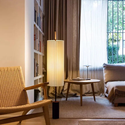 Lampadaire LED en tissu style wabi sabi pour décoration moderne — LZ4X9QJ