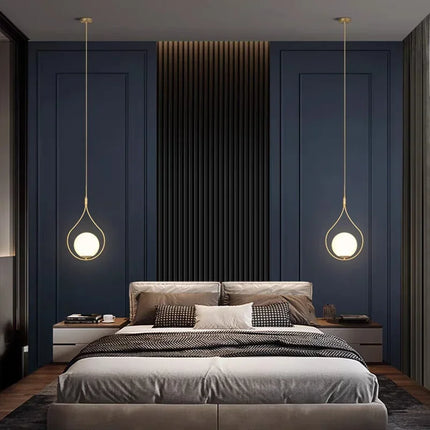 Lustre LED minimaliste en verre pour hôtel — LZ4X9P