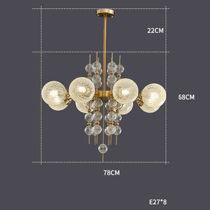 Lustre à bulles doré chrome avec éclairage LED tendance 2024 — LZ4P9XJ