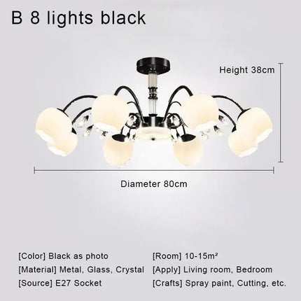 Lustre LED en cristal style nordique pour décoration intérieure — LZ4X9T