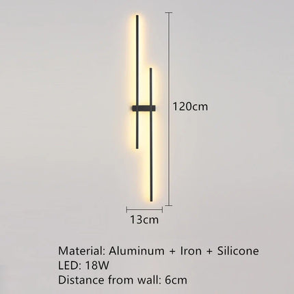 Applique murale LED en aluminium style art déco minimaliste — LZ4M7XQ
