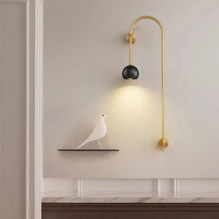 Applique murale minimaliste en cuivre et laiton pour ampoule GU10 — LZ4X9T1