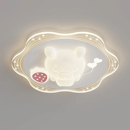 Plafonnier enfant décor fraise et trèfle style dessin animé — LZ4Q9X7