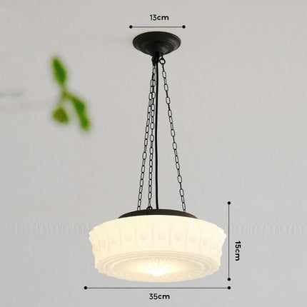 Lustre rétro en verre style français pour intérieur élégant — LZ4B7X9Q