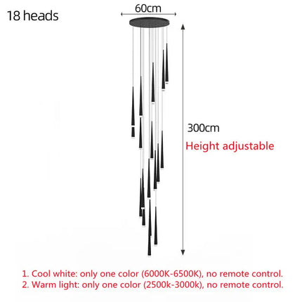 Lustre suspension LED postmoderne en cristal nordique — LZ4X9Q2