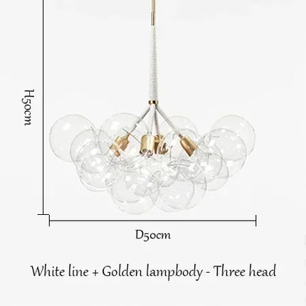 Lustre en verre à bulles pour décoration intérieure — LZ4X9P2