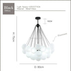 Noir D80cm / Blanc chaud