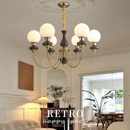 Lustre suspension LED style rétro français pour plafond — LZ4X9J