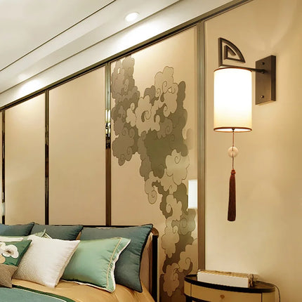 Applique murale en tissu style chinois pour décoration d'hôtel — LZ4X9T1