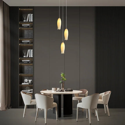 Lustre suspension LED en céramique tulipe rotative Duplex — LZ4X9P2