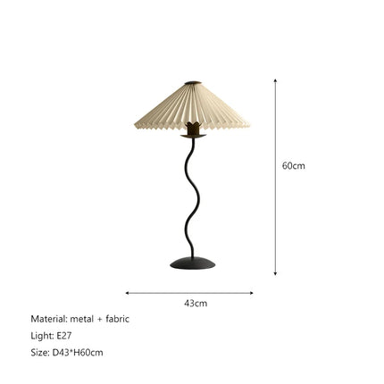 Abat-jour LED en tissu plissé style nordique — LZ4X9M