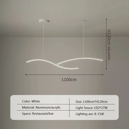 Suspension intérieure moderne en acrylique au design élégant — LZ7XQ2