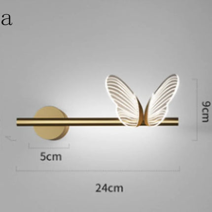 Applique murale papillon en acrylique style nordique art déco — LZ4X9J