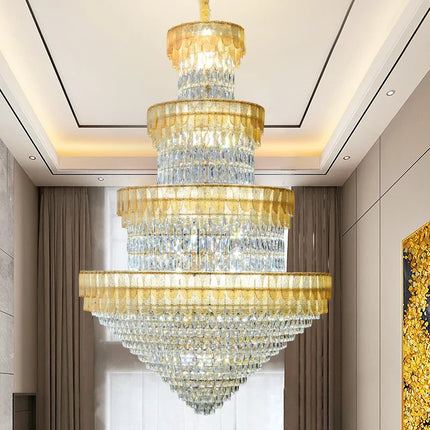 Lustre cristal design contemporain pour salon et hôtel — LZ4X9M