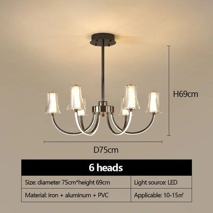 Lustre LED minimaliste au design postmoderne pour intérieur élégant — LZ4X9P2