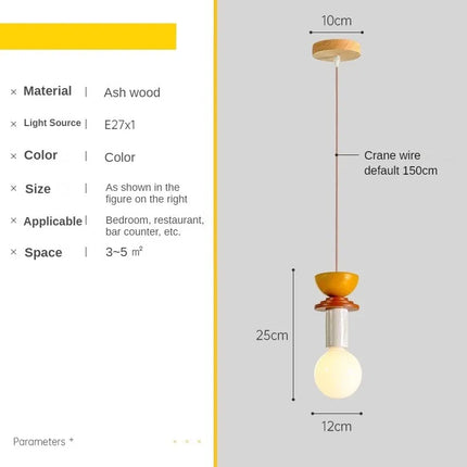 Suspension LED colorée aux formes géométriques — LZ4X9T2