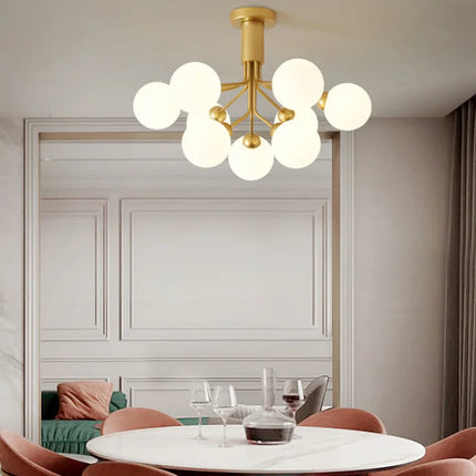 Lustre suspension en verre style nordique pour restaurant et salon — LZ4X9Q2N