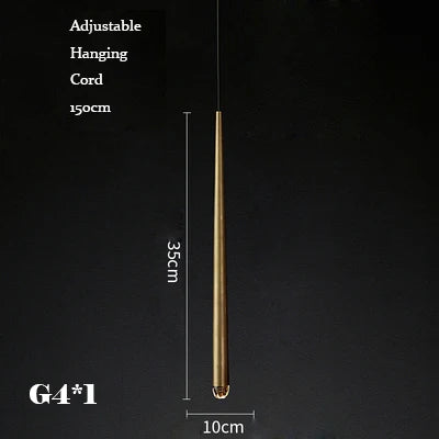 Suspension nordique en cuivre pour villa au style rétro — LZ4X9P