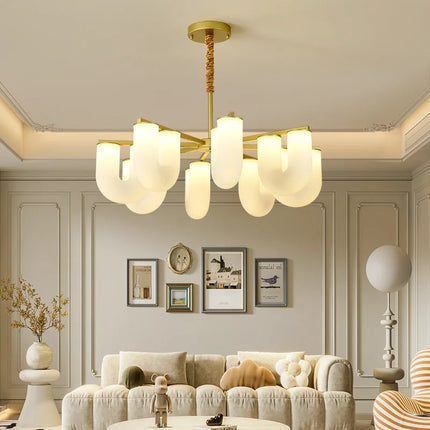 Lustre moderne en acrylique et métal doré pour intérieur chic — LZ4M9X2