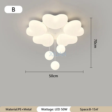 Lustre moderne en forme de cœur pour chambre d’enfant romantique — LZ4G7T9