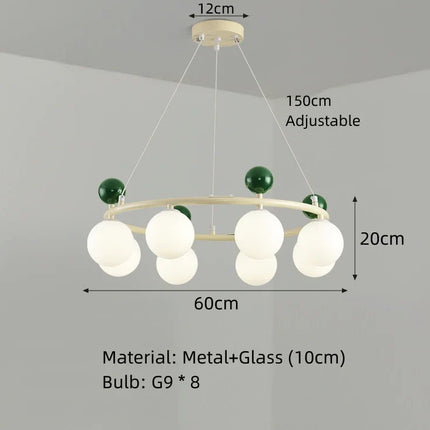 Lustre en verre et métal au style éclairage dynamique — LZ4X9T