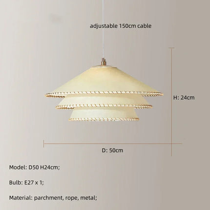 Suspension Wabi Sabi en parchemin pour décoration intérieure — LZ4X9M