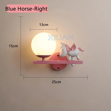 Applique murale enfant avec motifs princesse, cheval et lapin — LZ7XQ2