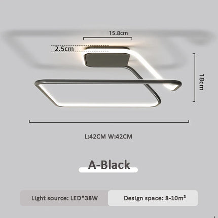Plafonnier moderne réglable avec télécommande pour intérieur — LZ4X9P