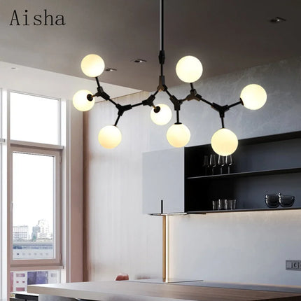 Lustre décoratif suspendu au style nordique élégant — LZ4X9M