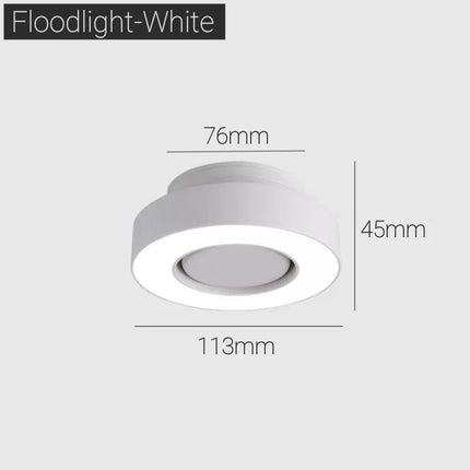 Plafonnier spot LED anti-éblouissement à anneau pliable monté sur surface — LZ4XJ9