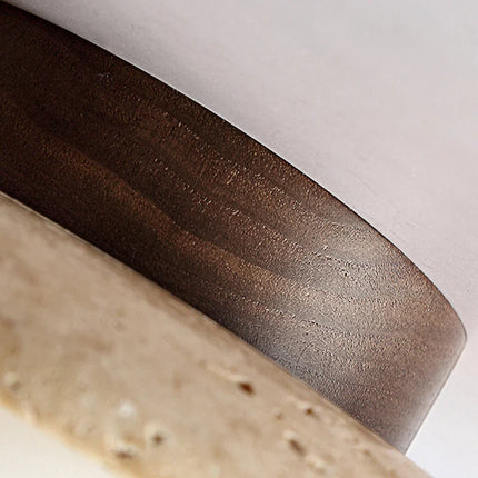 Plafonnier disque en travertin style wabi sabi pour intérieur et extérieur — LZ4X9M
