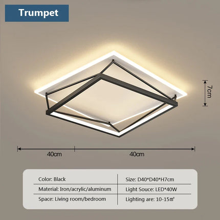 Suspension LED design industriel formes carrée et ronde — LZ4P9XQ