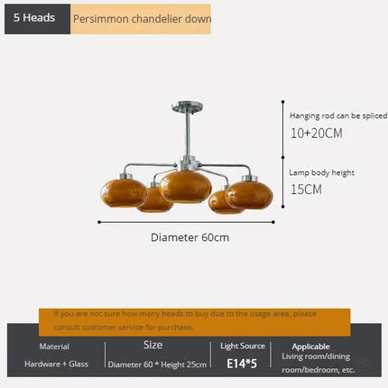Lustre suspension en verre style Bauhaus pour salon nordique — LZ4FJ9