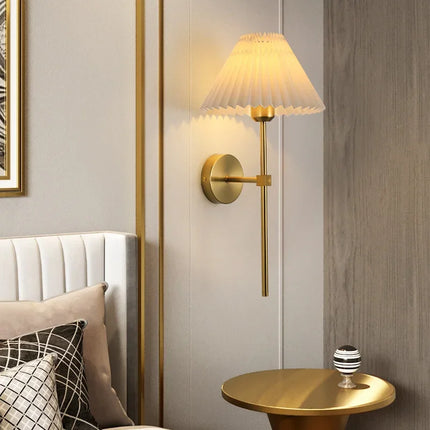 Applique murale plissée en tissu style nordique pour hôtel — LZ4X9T2