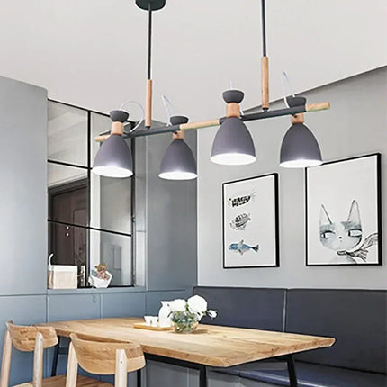 Lustre suspension nordique en bois pour décoration intérieure moderne — LZ4X9T