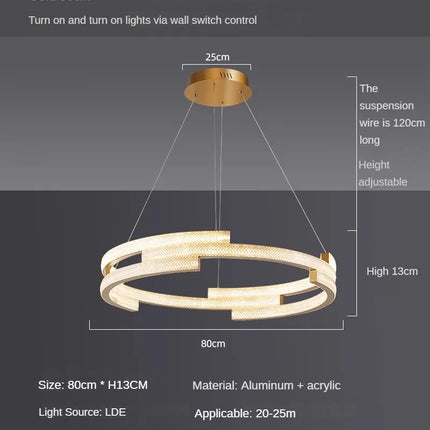 suspension design circulaire élégante pour intérieur moderne