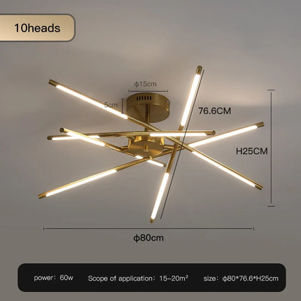 Lustre LED en forme de bâton pour décoration intérieure — LZ4X9P