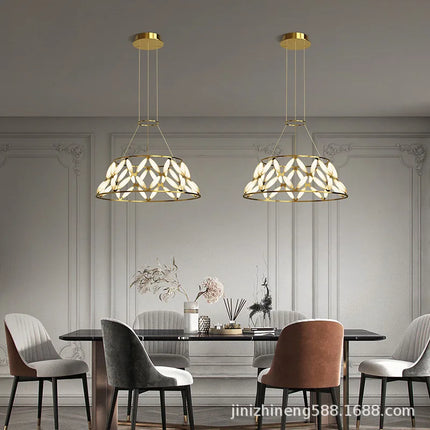 Lustre LED minimaliste avec abat-jour fantaisie pour Noël — LZ4XJ9